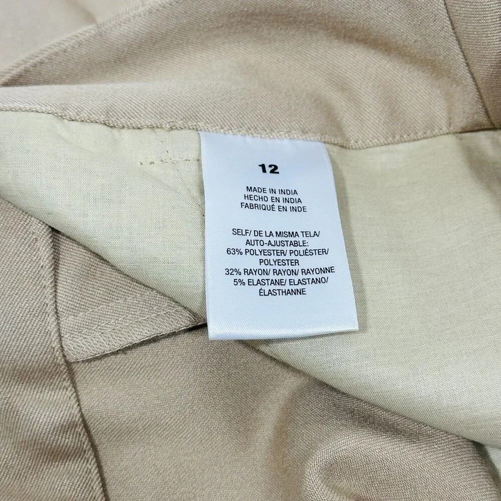 Favorite Daughter The Favorite Pleated Wide-Leg Pants Beige Size 12 NWOT - Picture 9 of 14